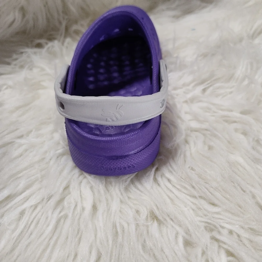 Joybees Kids Purple Gray Rubber Clogs Size 8 9